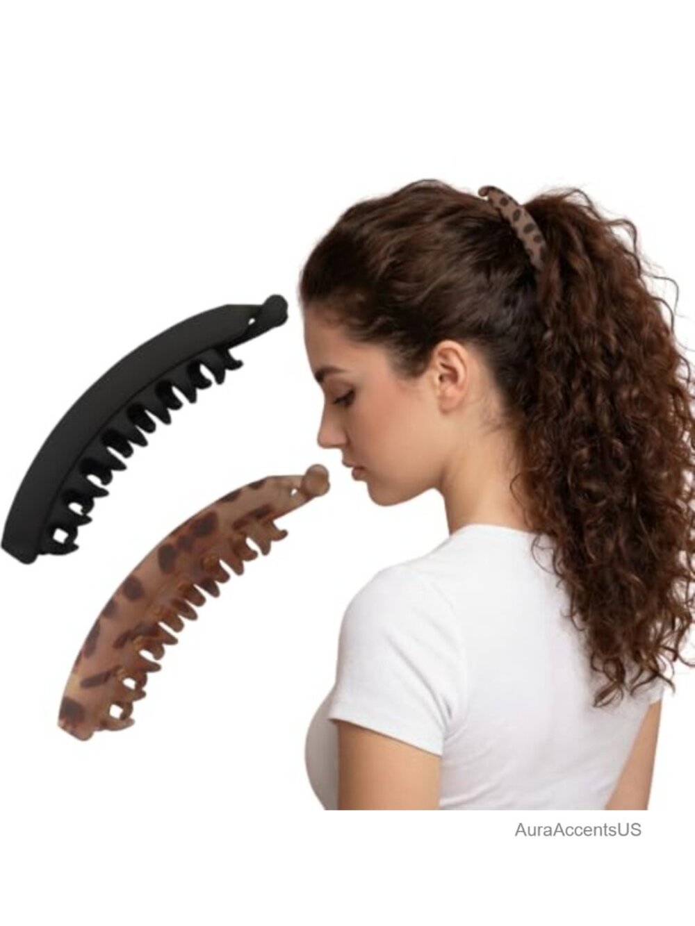 Retro Banana Clip French Styling Ponytail Hair Accessory – Durable ABS Plastic